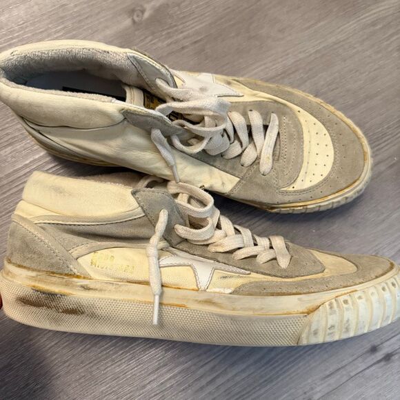 Golden Goose Mid Star with ice-gray suede inserts and white star Size 39 - Picture 4 of 10